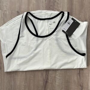 GAP White and Black Trim Tank Top